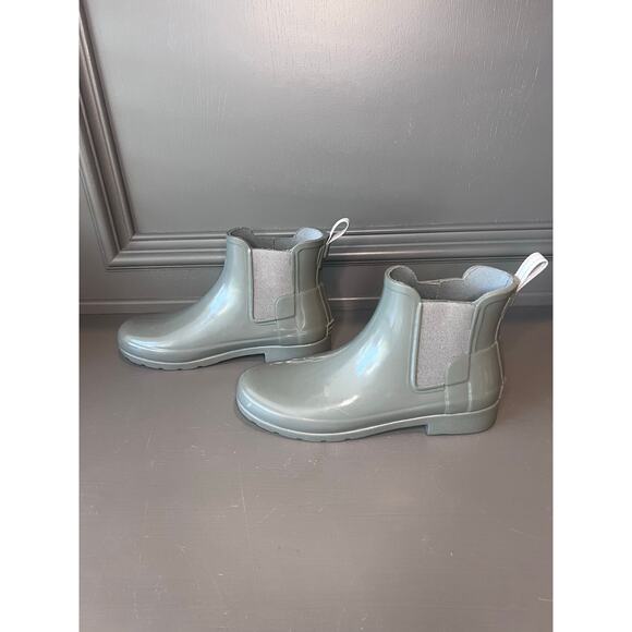 Hunter Women’s Chelsea Rain Barn Boots Moss Green Ankle Boots Size 7 Outdoors - Picture 6 of 7